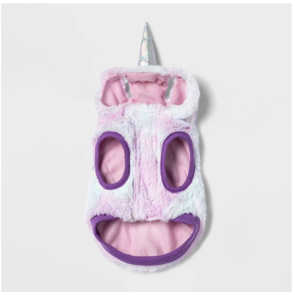 New Unicorn Halloween Pet Dog Cat Costume Pink Purple Aqua Tie Dye Size Small - Picture 3 of 5